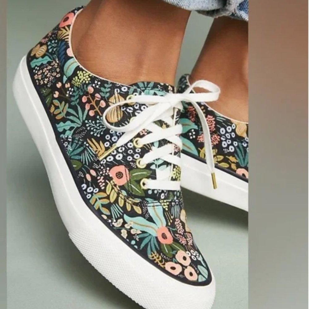 Floral lace up Rifle Paper Keds